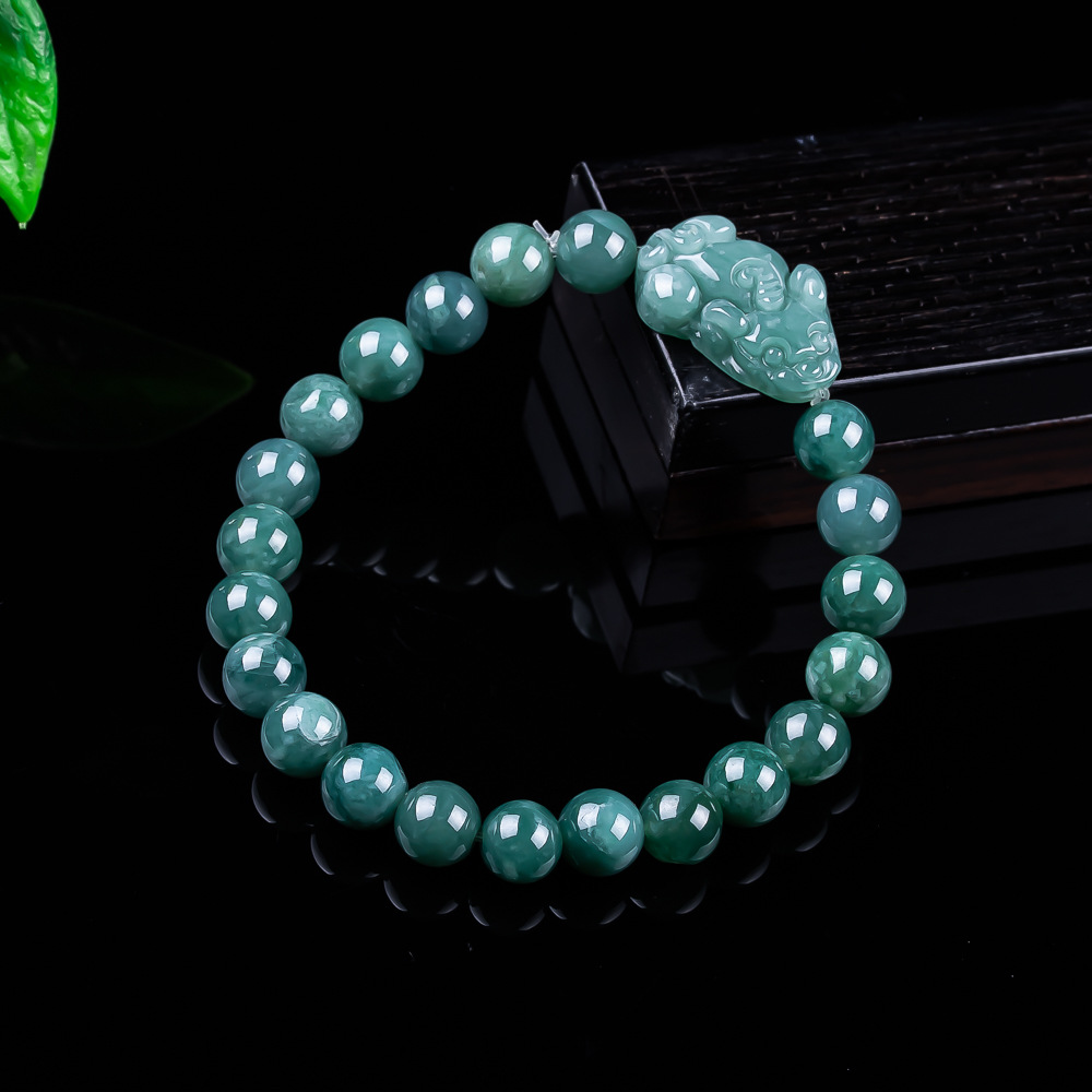 Vintage Jewelry Collection - Natural Burmese Jadeite Pixiu Bracelet Vintage
