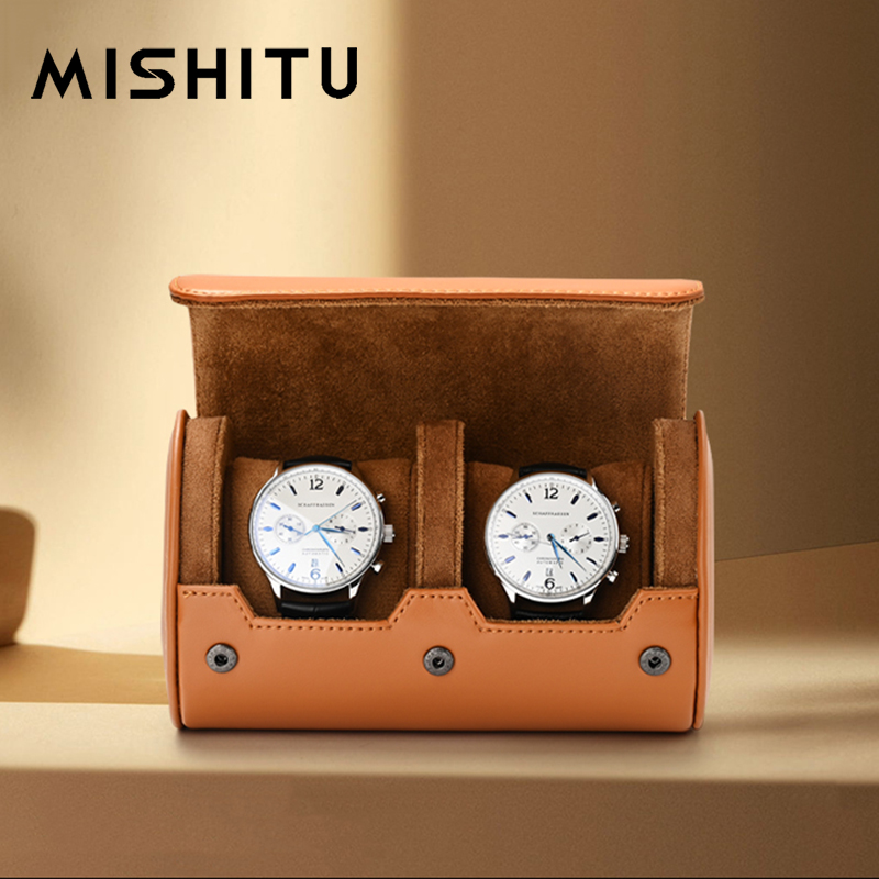 Vintage Jewelry Collection - MISHITU 1/2/3-Slot Watch Storage Roll Travel