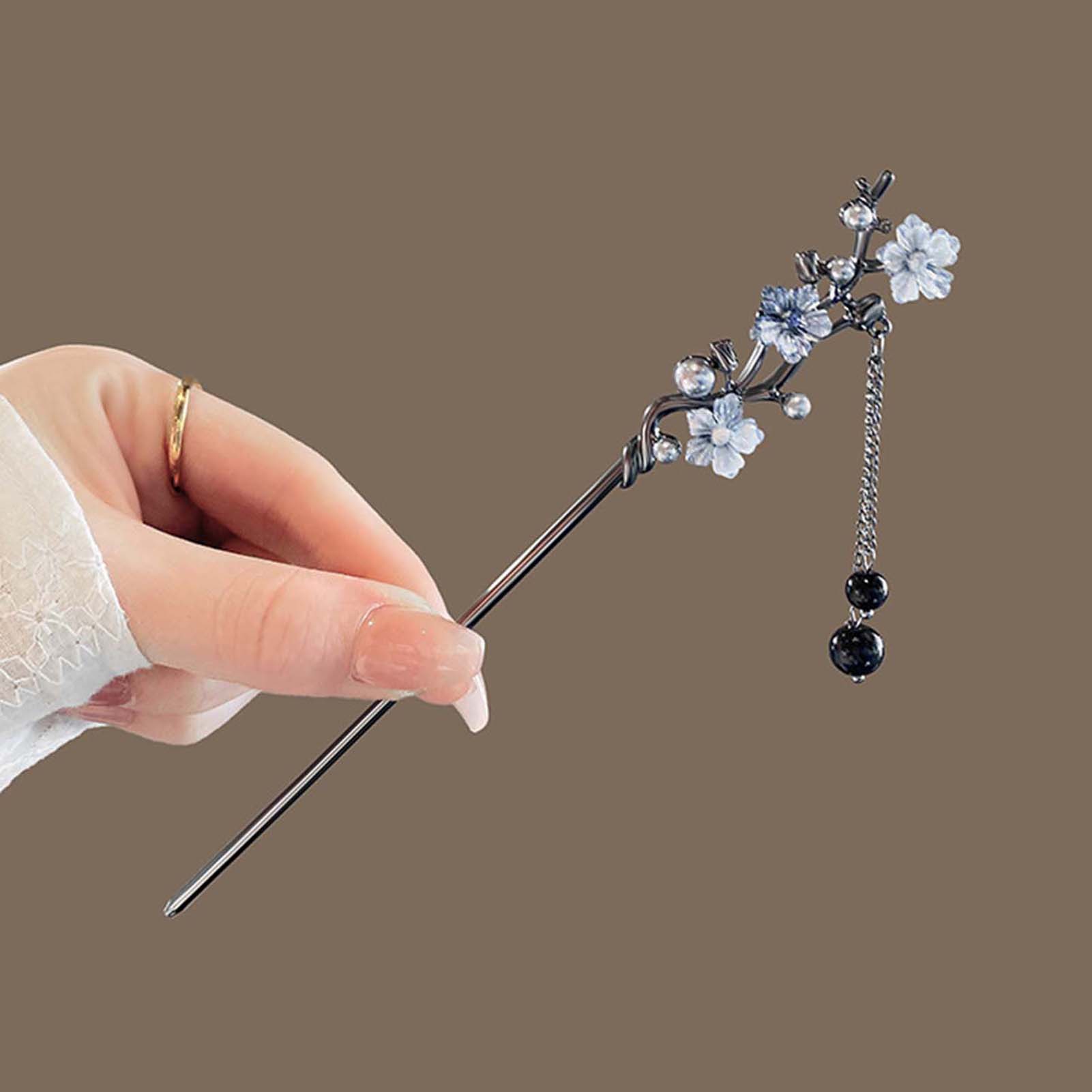 Vintage Jewelry Collection - Chinese Style Hair Sticks Balck Metal