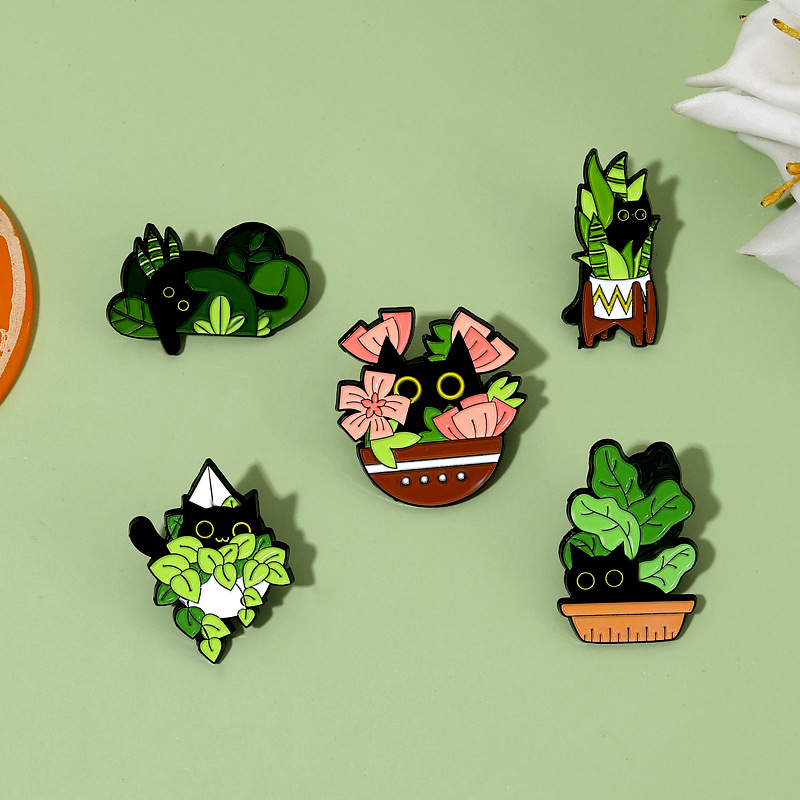 Cute Black Cat Collection Plan - Vintage Collectible Pins ulasan dan harga