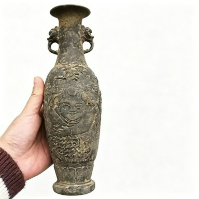 Bronze Collection Vase Carved  - Collectible Vintage Tools ulasan dan harga