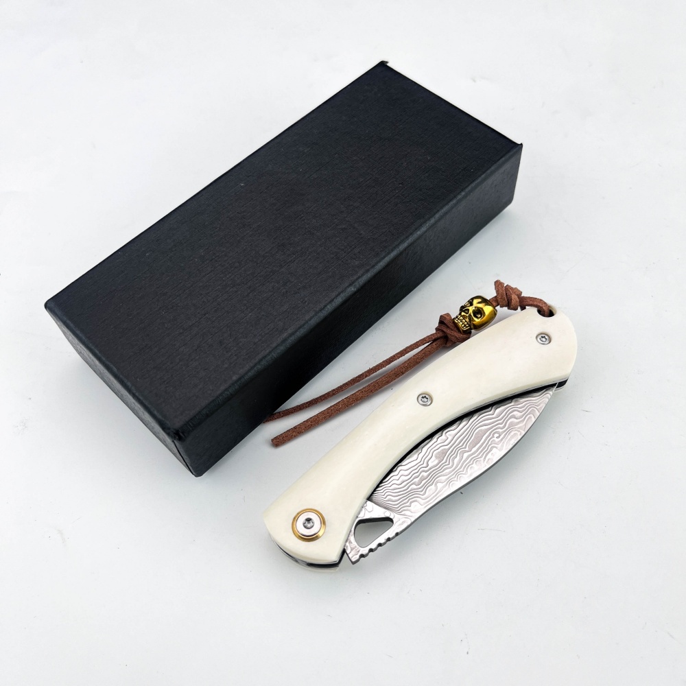 Vintage Damascu Steel Small Fo - Vintage Collectible Knives ulasan dan harga