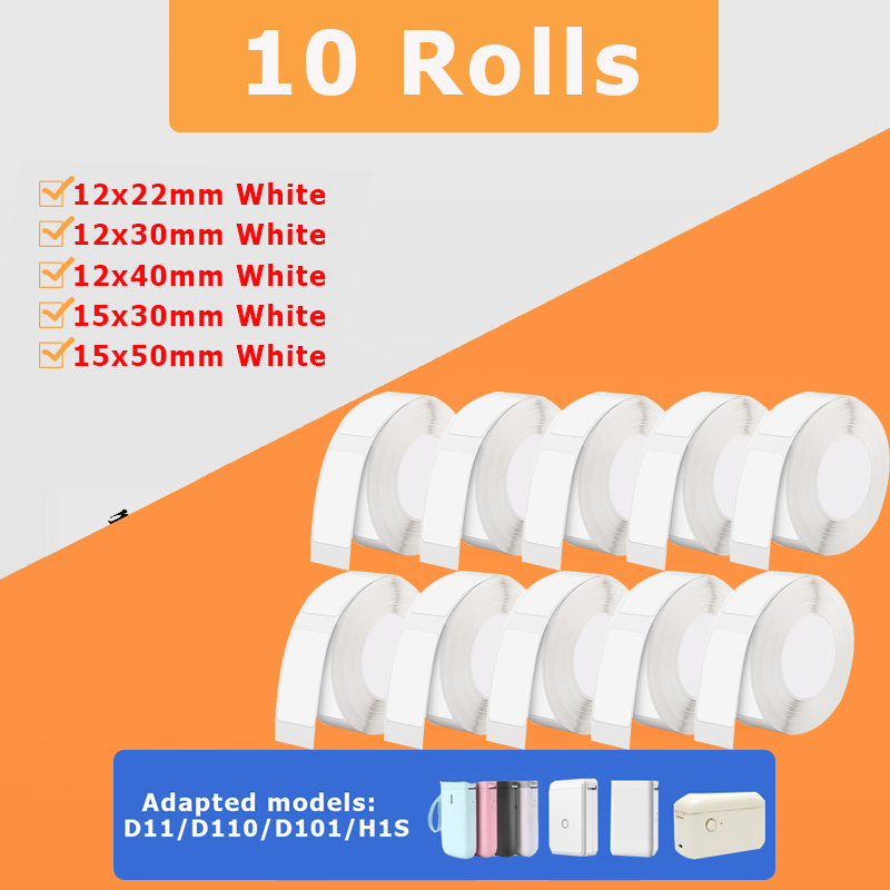 10 Rolls NiiMBOT D110 D11 D101 - Typewriter Ribbon Roll ulasan dan harga