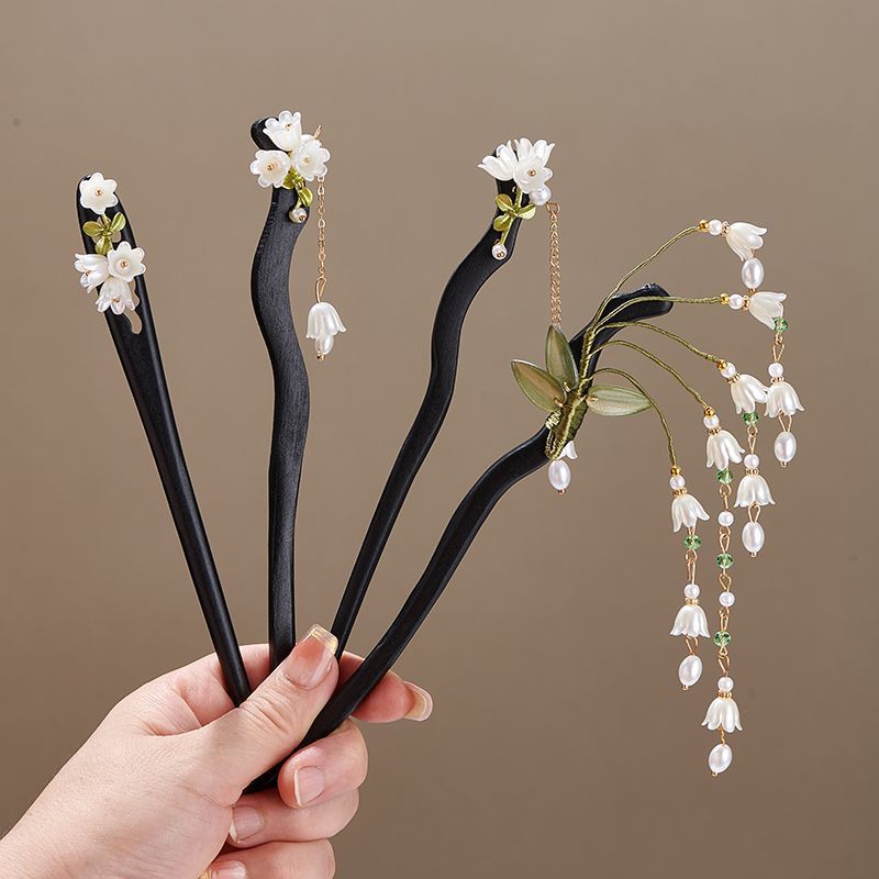 Wooden Flower Hairpin Vintage  - Vintage Jewelry Collection ulasan dan harga