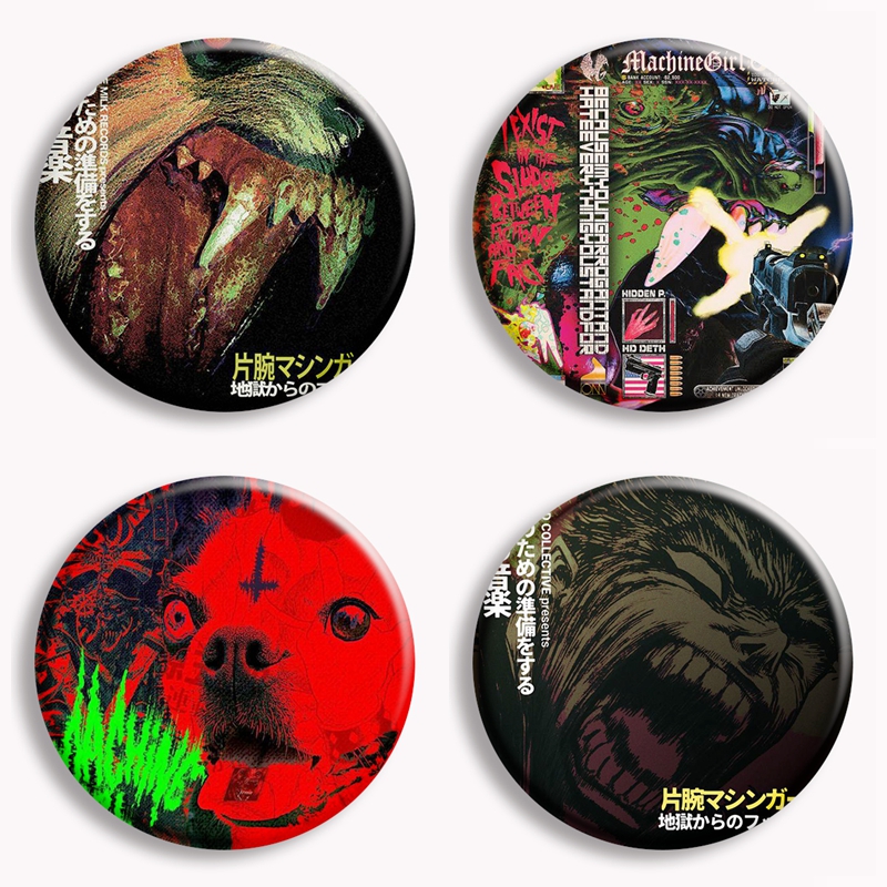 Machine Girl Wlfgrl Button Pin - Vintage Collectible Pins ulasan dan harga