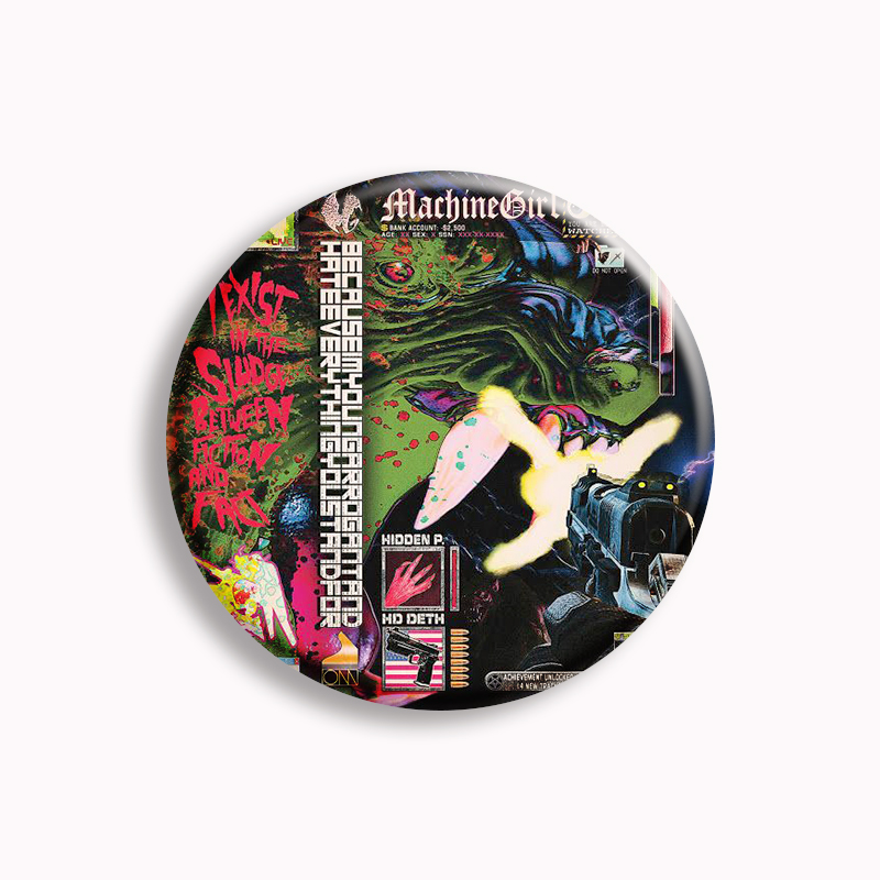 Machine Girl Wlfgrl Button Pin - Vintage Collectible Pins ulasan dan harga