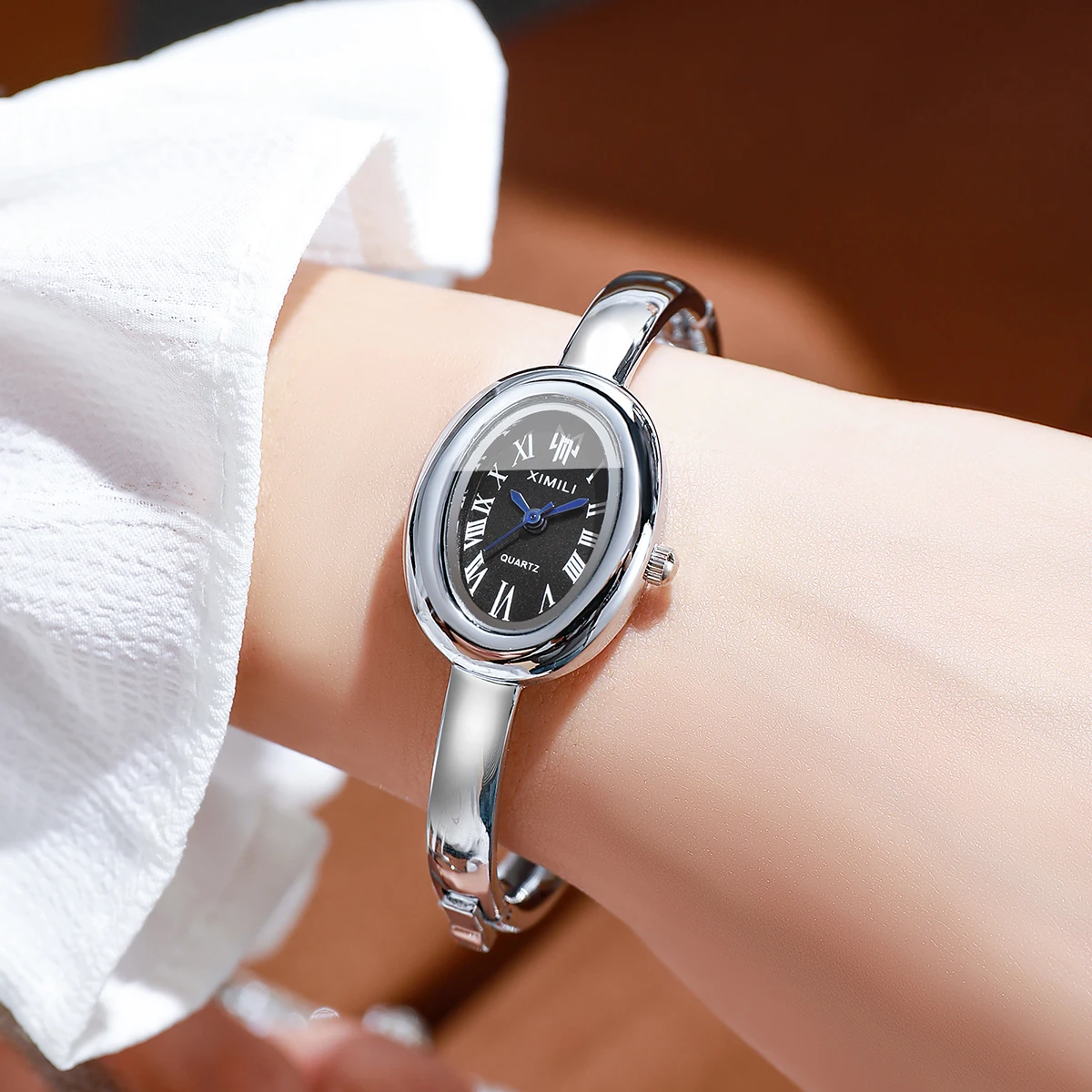 2026XIMILI Vintage Oval Bangle - Vintage Watch Crystal ulasan dan harga