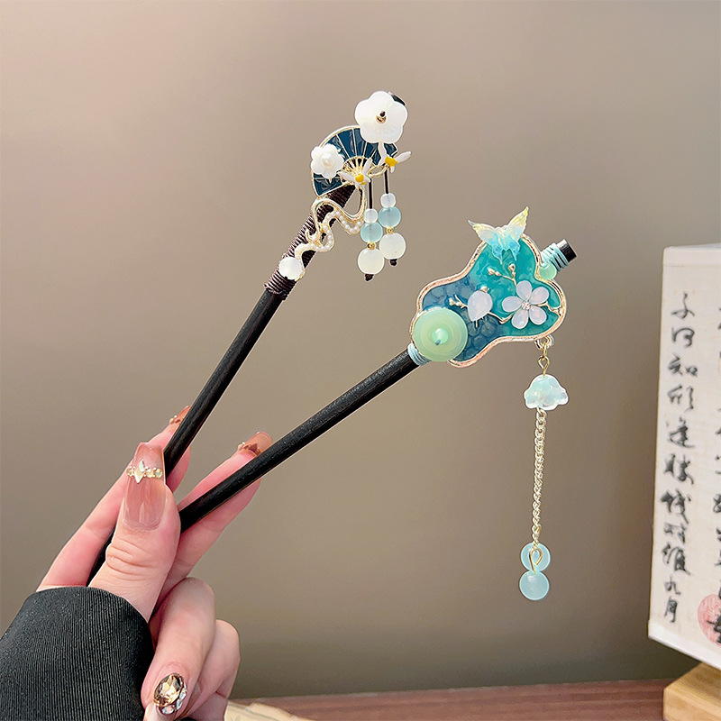 Classic Tassel Hair Stick Blac - Vintage Jewelry Collection ulasan dan harga