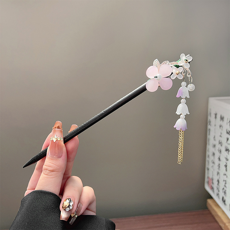 Classic Tassel Hair Stick Blac - Vintage Jewelry Collection ulasan dan harga