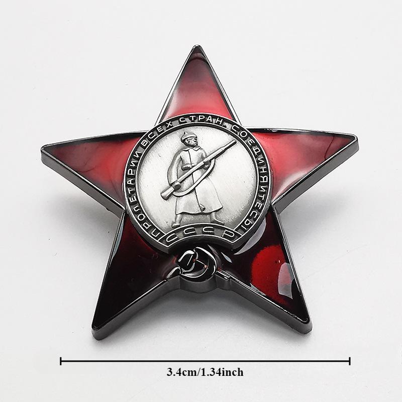 1Pc Red Star Badge Lapel Pins  - Vintage Collectible Pins ulasan dan harga