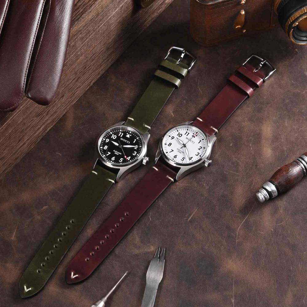 WOCCI Oil Wax Leather Watch St - Vintage Collectible Pins ulasan dan harga