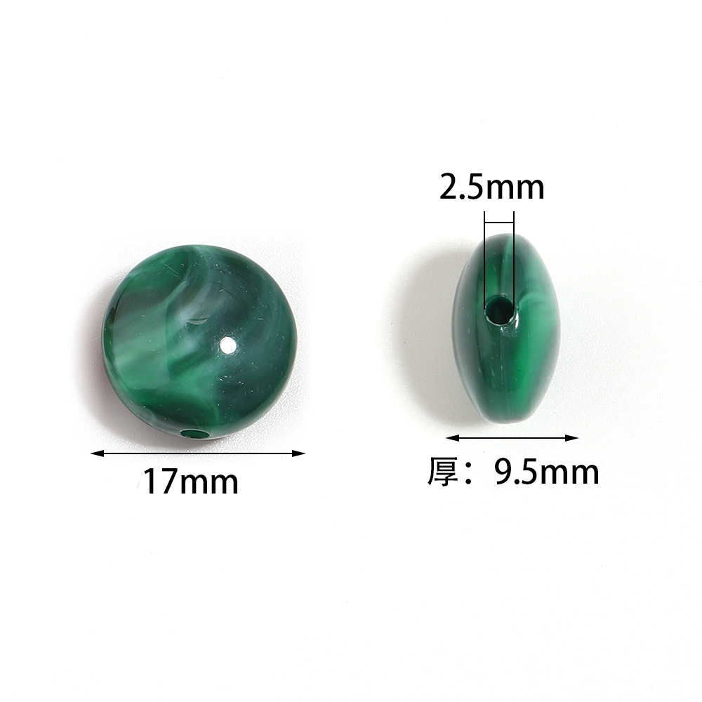 10pcs 17mm Flat Round Acrylic  - Vintage Jewelry Collection ulasan dan harga